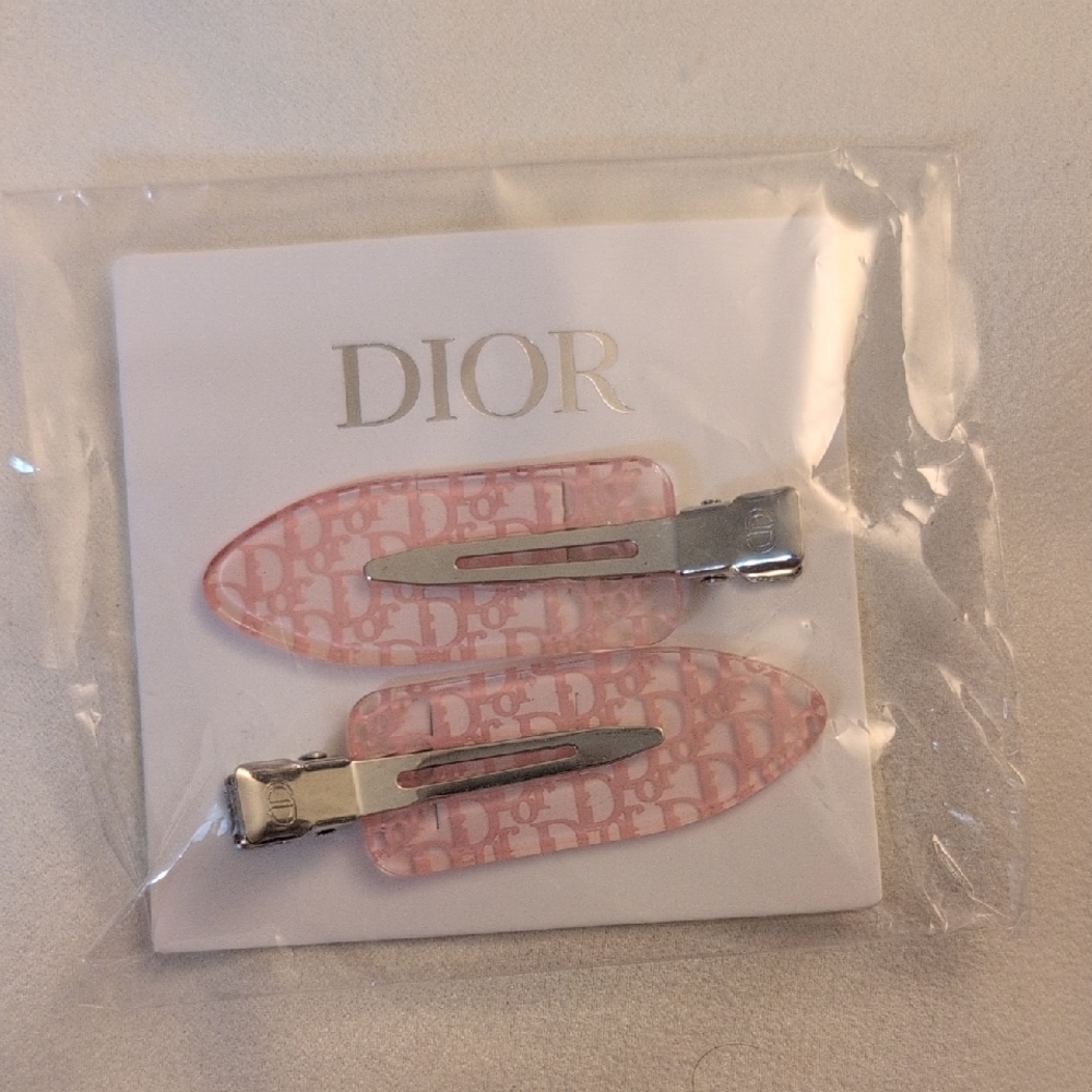 Dior Backstage Pink Logo Hair Clips ✨NWT✨